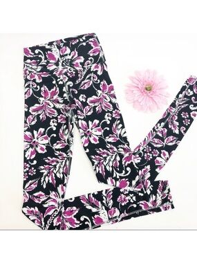 Savage Swim OG Custom High Rise Leggings Tights: Floral Tropical Hawaiian Aloha